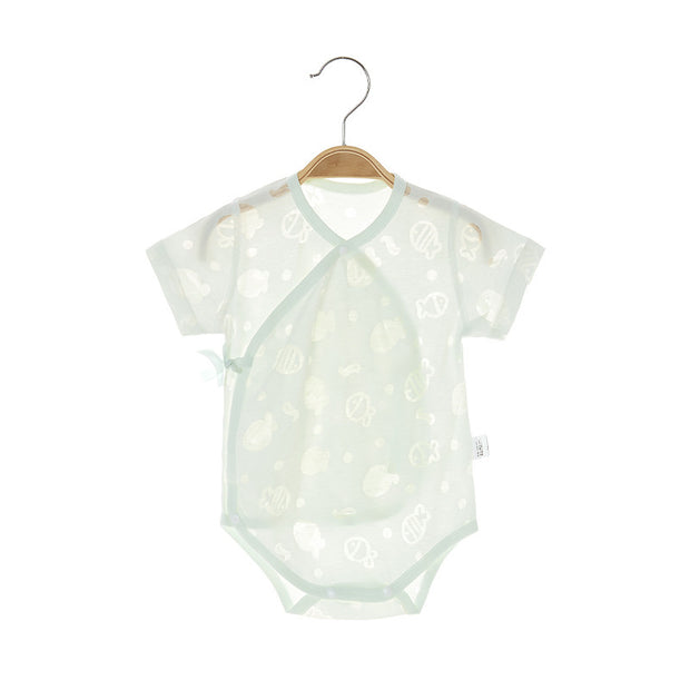 Onesie Short Sleeve Baby Summer Thin Triangle Rompers