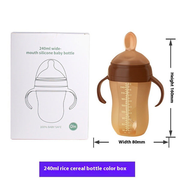 Simple And Portable Baby Weaning Tool Silicone Bottle