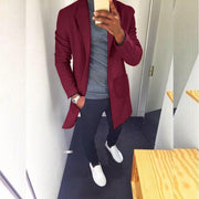 Woolen windbreaker coat