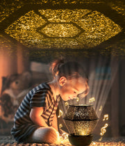 Children's rotating stars, dreamlike starlight night lights