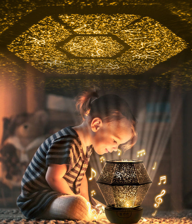 Children's rotating stars, dreamlike starlight night lights