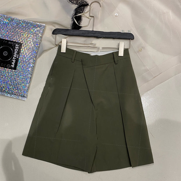 Bermuda Shorts Suit Diagonal Placket Shorts Shorts