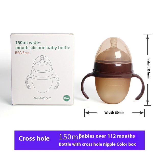 Simple And Portable Baby Weaning Tool Silicone Bottle