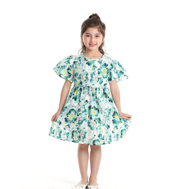 Boys' Shirt Printed Short-sleeved Breathable Children's Shirt Cute Baby Boys' Clothing