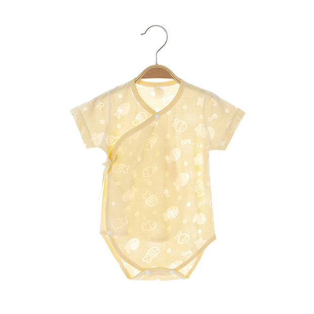 Onesie Short Sleeve Baby Summer Thin Triangle Rompers