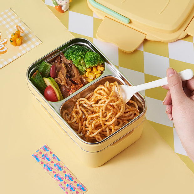 Double-layer Stainless Steel Lunch Boxes Creative Cute Radish Portable