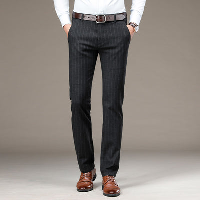 Casual Men's Trousers Striped Suit Trousers