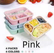 Simple Rectangular Compartment Lunch Boxes Fruit Container