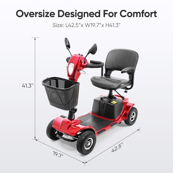 4-wheel Electric Scooter With Basket And Extended Battery - Banned Temu