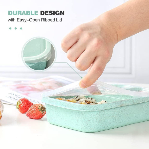 Simple Rectangular Compartment Lunch Boxes Fruit Container