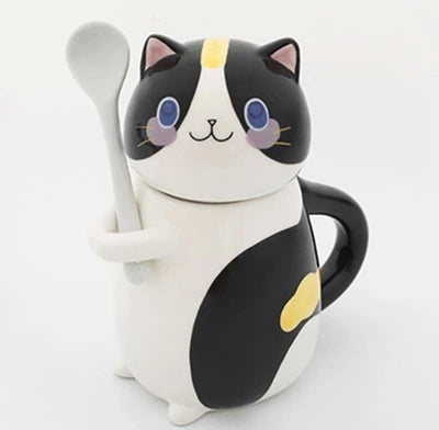 cute cat ceramic coffee mug