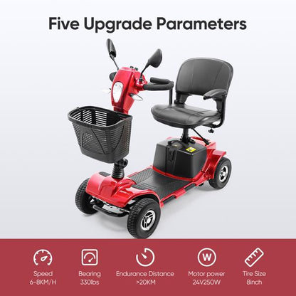 4-wheel Electric Scooter With Basket And Extended Battery - Banned Temu