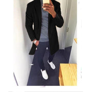 Woolen windbreaker coat