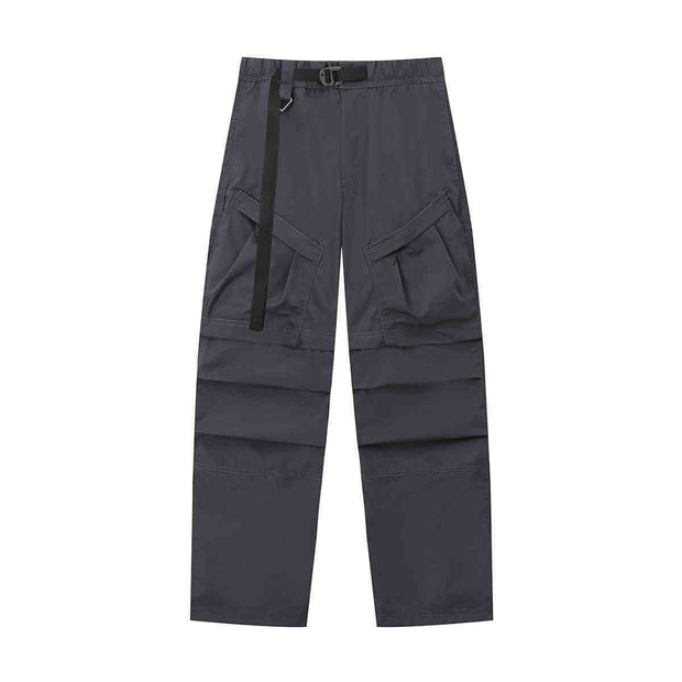 Straight Cargo Pants Men's Multi-pocket Paratrooper Pants
