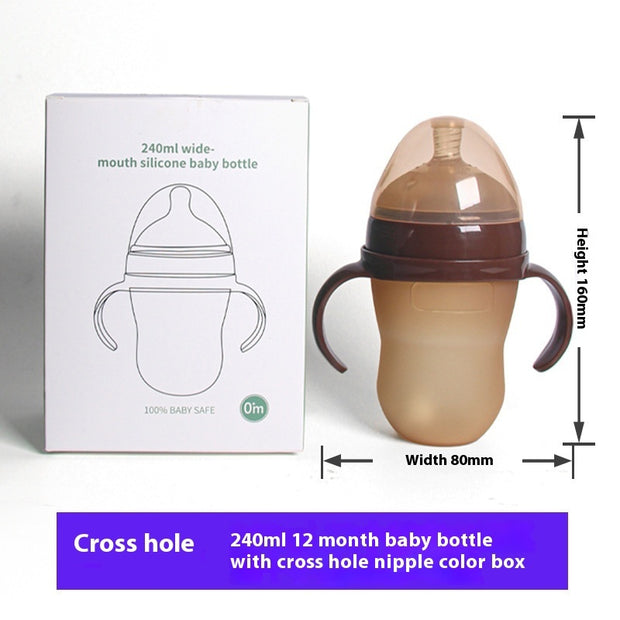 Simple And Portable Baby Weaning Tool Silicone Bottle