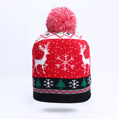 autumn winter Christmas deer knitted hat