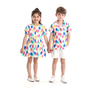 Boys' Shirt Printed Short-sleeved Breathable Children's Shirt Cute Baby Boys' Clothing