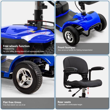 4-Wheel Mobile Scooter With Basket And Extended Battery - Prohibited Temu