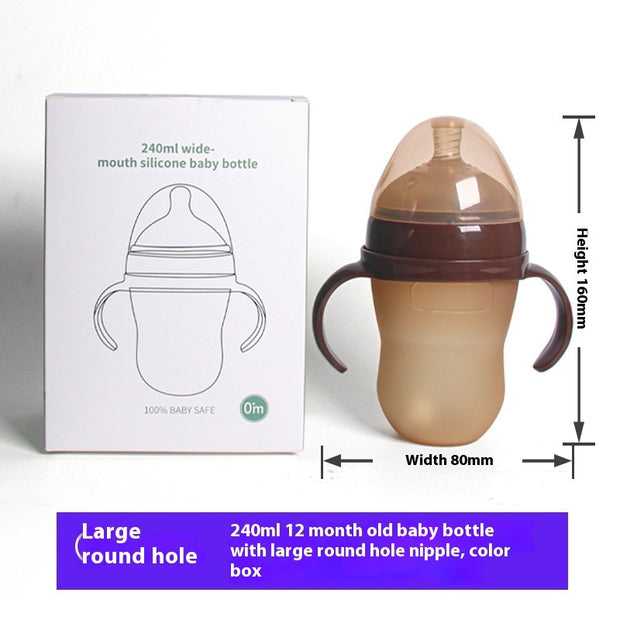 Simple And Portable Baby Weaning Tool Silicone Bottle