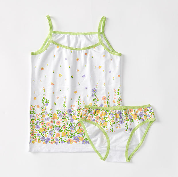 Summer Loungewear Kids Sling Pajamas Two-piece Set