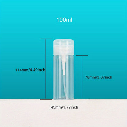 6pcs Portable Travel Push Pump Dispenser Bottle  Empty Mini Travel Size Bottle For Toner And Makeup Remover