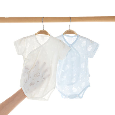 Onesie Short Sleeve Baby Summer Thin Triangle Rompers