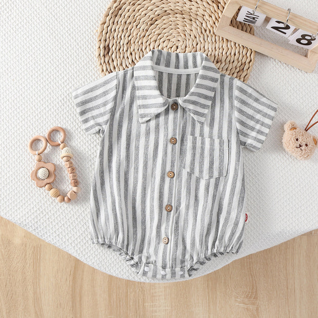 Baby Thin Short Sleeve Rompers Casual