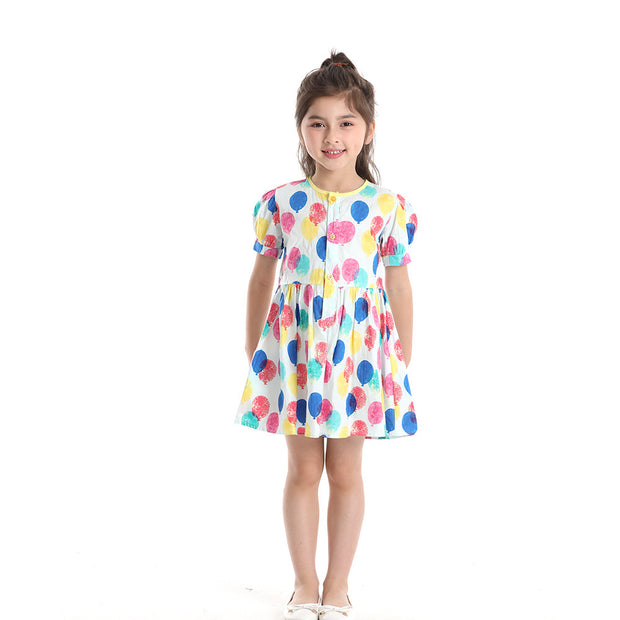 Boys' Shirt Printed Short-sleeved Breathable Children's Shirt Cute Baby Boys' Clothing