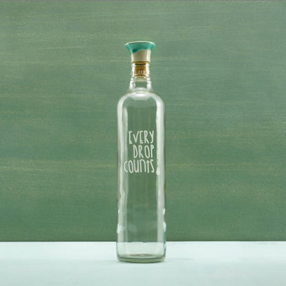 Drop Glass Water Bottle With Ceramic Stopper