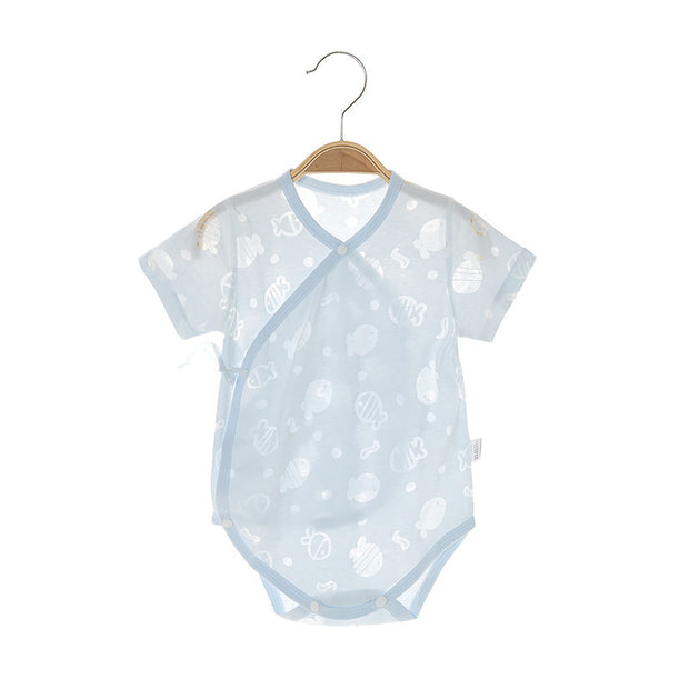 Onesie Short Sleeve Baby Summer Thin Triangle Rompers