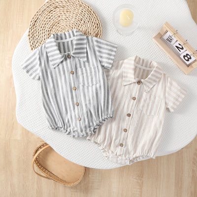 Baby Thin Short Sleeve Rompers Casual