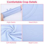 3 Pack Women Crop Basic Tank Top Ribbed Knit Sleeveless Round Neck 9 Color Machine Wash Summer Crop S To XL